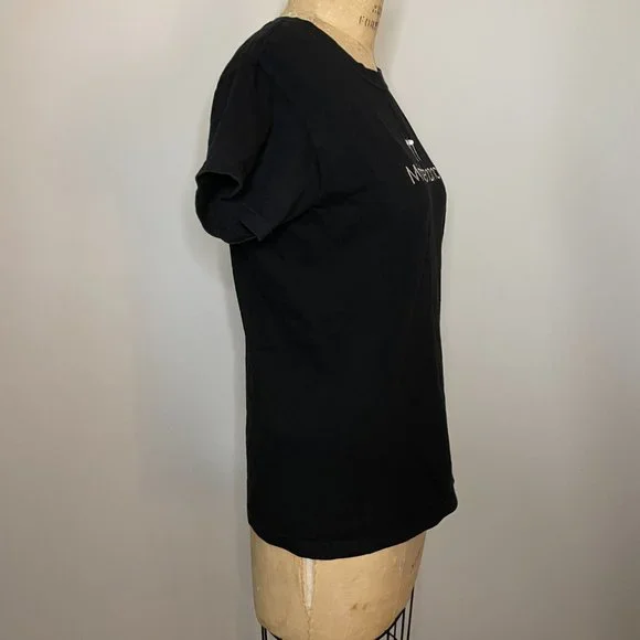 "Chai" Maintenance Embroider Black Baby Doll Jewish Hebrew T-shirt Cute Crop Top - Picture 4 of 12